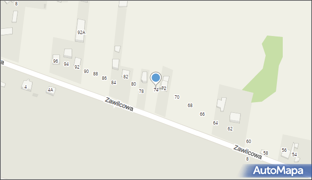 Rędziny, Ołowianka, 74, mapa Rędziny