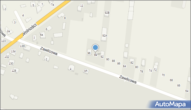 Rędziny, Ołowianka, 94, mapa Rędziny