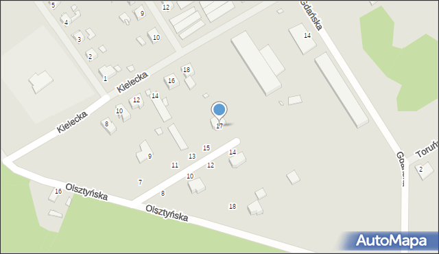 Resko, Olsztyńska, 17, mapa Resko