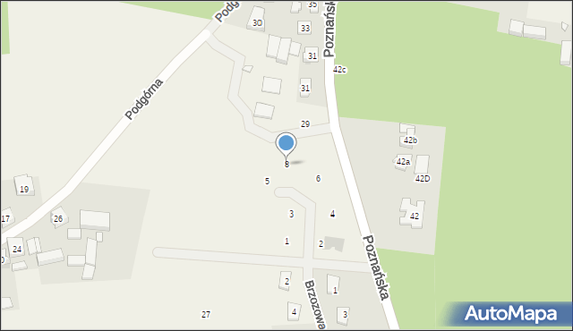 Rogalinek, Olszynowa, 8, mapa Rogalinek