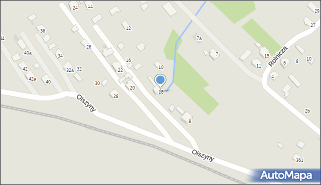 Ropczyce, Olszyny, 18, mapa Ropczyce