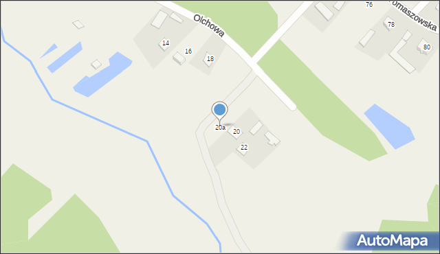 Ruda Wołoska, Olchowa, 20a, mapa Ruda Wołoska