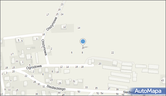 Rudawa, Olszynowa, 10, mapa Rudawa