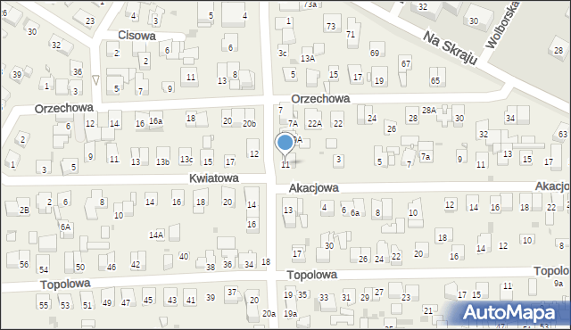 Rybie, Olszowa, 11, mapa Rybie