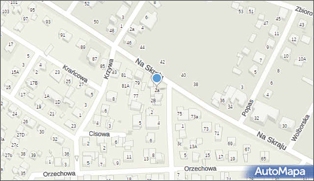 Rybie, Olszowa, 2a, mapa Rybie