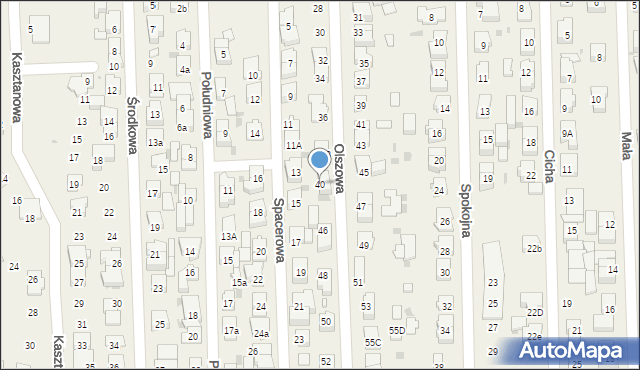 Rybie, Olszowa, 40, mapa Rybie