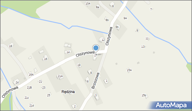 Rychwałd, Olszynowa, 17, mapa Rychwałd