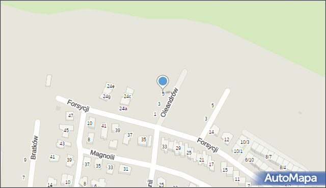 Rzeszów, Oleandrów, 5, mapa Rzeszów