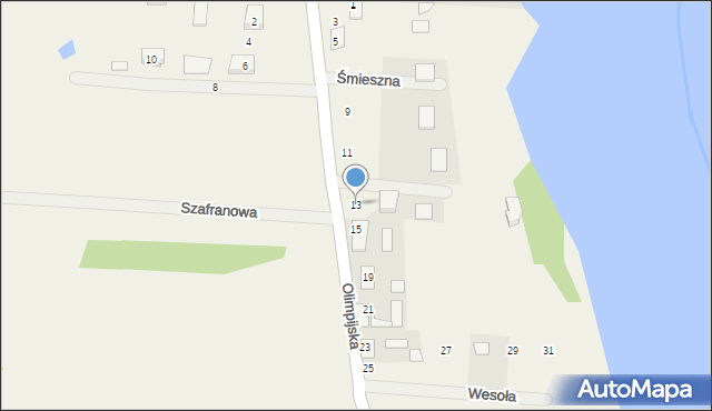 Samociążek, Olimpijska, 13, mapa Samociążek