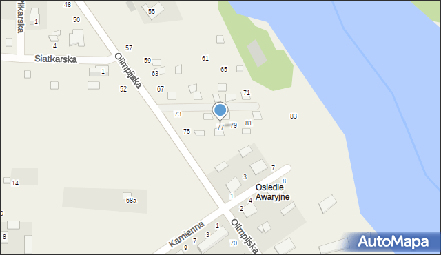 Samociążek, Olimpijska, 77, mapa Samociążek