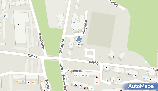 Siemianowice Śląskie, Olimpijska, 2A, mapa Siemianowice Śląskie