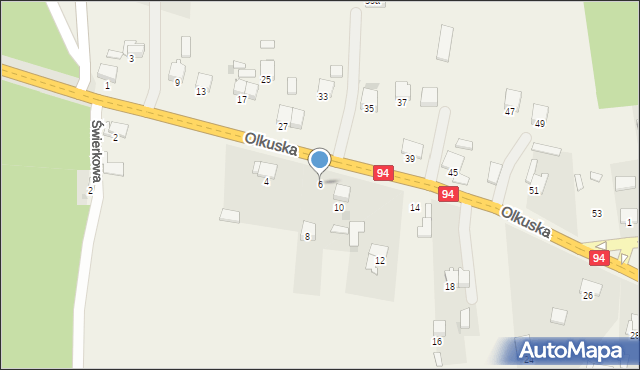 Sieniczno, Olkuska, 6, mapa Sieniczno