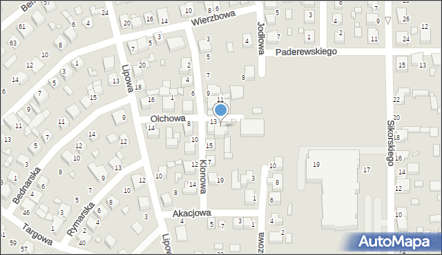 Siewierz, Olchowa, 6, mapa Siewierz