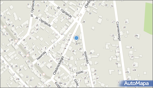 Siewierz, Oleśnickiego Zbigniewa, 20, mapa Siewierz