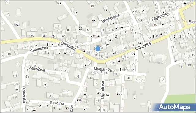 Skała, Olkuska, 32, mapa Skała