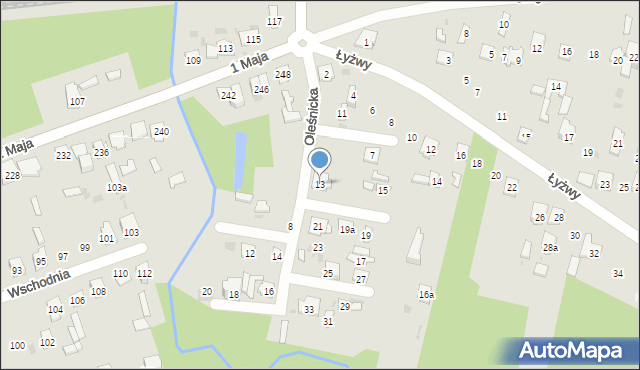 Skarżysko-Kamienna, Oleśnicka, 13, mapa Skarżysko-Kamienna