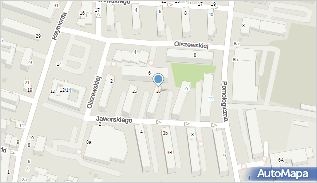 Skierniewice, Olszewskiej Anny, 2b, mapa Skierniewic