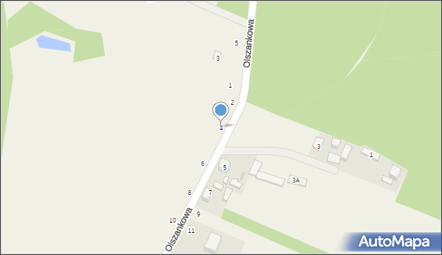 Skrzeszew, Olszankowa, 4, mapa Skrzeszew