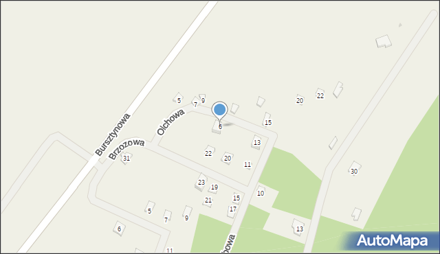 Słajszewo, Olchowa, 6, mapa Słajszewo