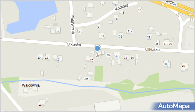 Sławków, Olkuska, 28, mapa Sławków