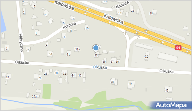 Sławków, Olkuska, 33, mapa Sławków