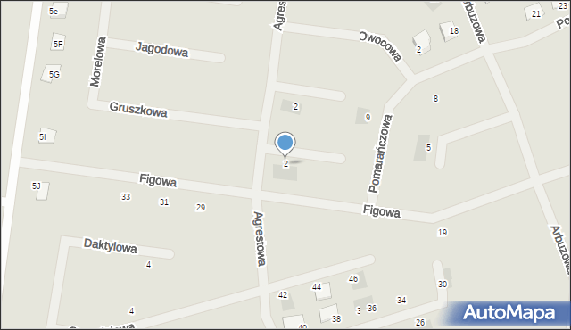 Słubice, Oliwkowa, 2, mapa Słubice