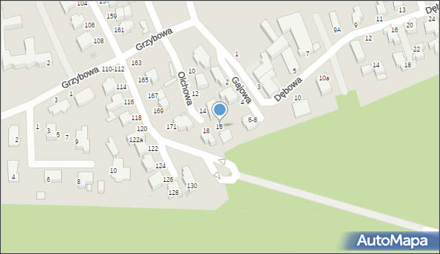 Słupsk, Olchowa, 16, mapa Słupska