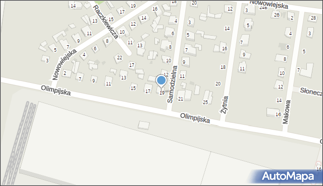 Sochaczew, Olimpijska, 19, mapa Sochaczew