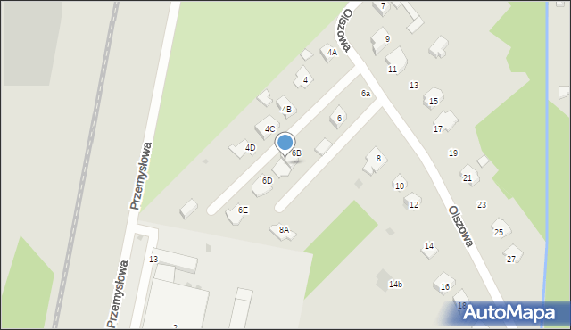 Sokołów Podlaski, Olszowa, 6C, mapa Sokołów Podlaski