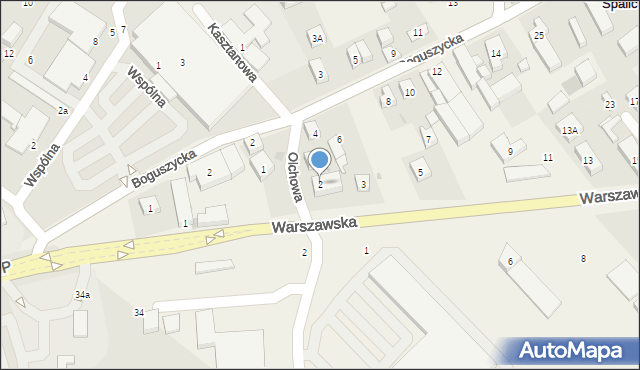 Spalice, Olchowa, 2, mapa Spalice