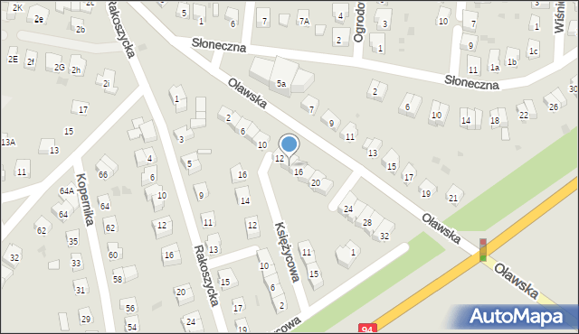 Środa Śląska, Oławska, 14, mapa Środa Śląska