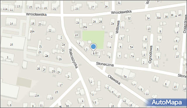 Środa Śląska, Oławska, 5, mapa Środa Śląska