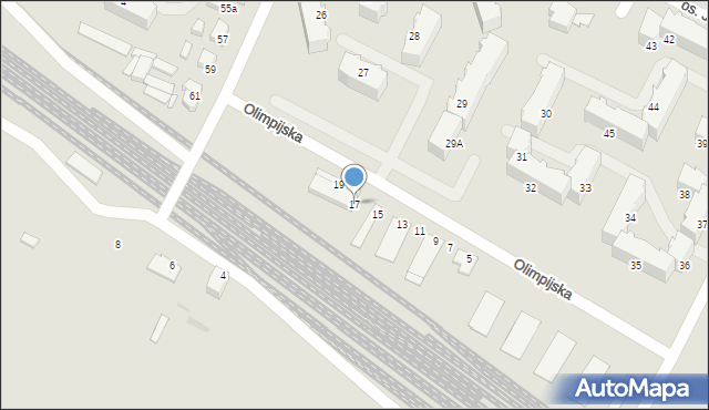 Środa Wielkopolska, Olimpijska, 17, mapa Środa Wielkopolska