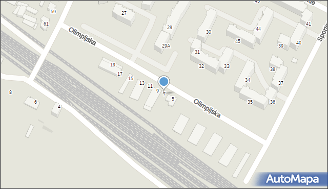 Środa Wielkopolska, Olimpijska, 7, mapa Środa Wielkopolska