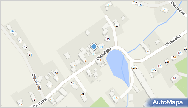 Stanowice, Olszańska, 11, mapa Stanowice