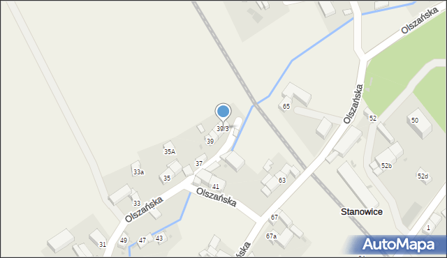 Stanowice, Olszańska, 39/3, mapa Stanowice