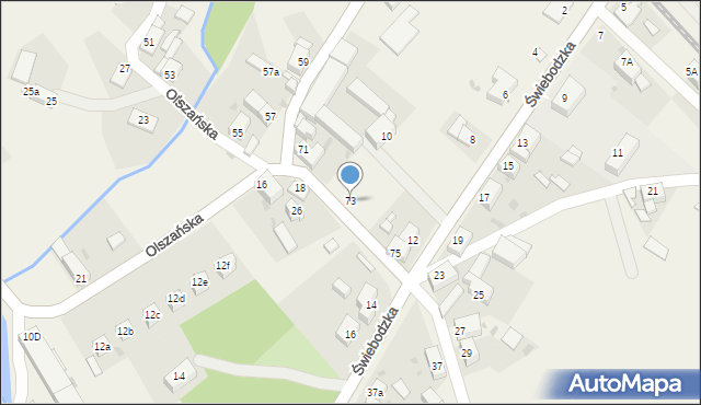 Stanowice, Olszańska, 73, mapa Stanowice