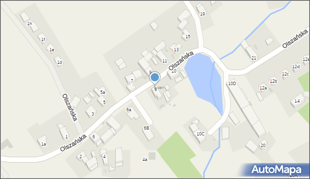 Stanowice, Olszańska, 8, mapa Stanowice