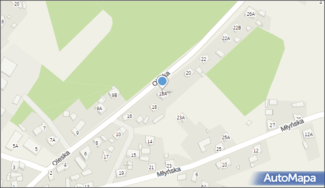 Stare Budkowice, Oleska, 18A, mapa Stare Budkowice