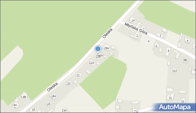 Stare Budkowice, Oleska, 22B, mapa Stare Budkowice