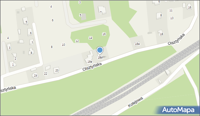 Stare Jabłonki, Olsztyńska, 18d, mapa Stare Jabłonki