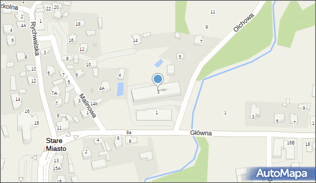 Stare Miasto, Olchowa, 3, mapa Stare Miasto