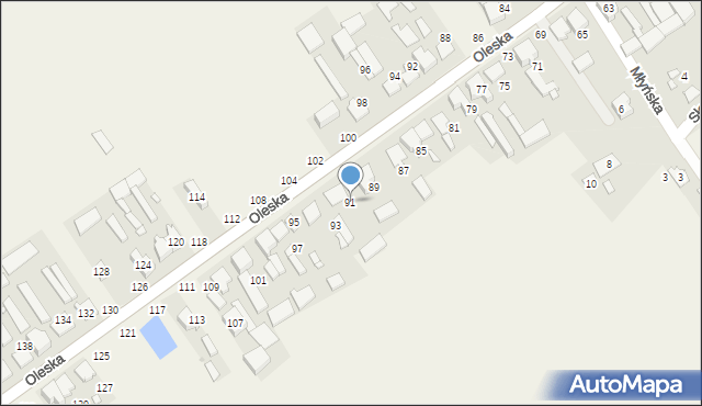 Starokrzepice, Oleska, 91, mapa Starokrzepice