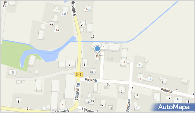 Stary Śleszów, Oławska, 8b, mapa Stary Śleszów