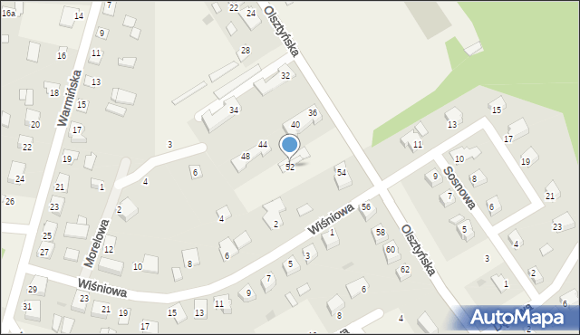 Stawiguda, Olsztyńska, 52, mapa Stawiguda