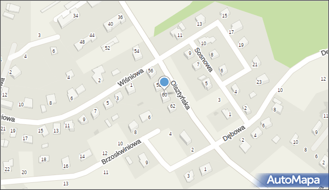Stawiguda, Olsztyńska, 60, mapa Stawiguda