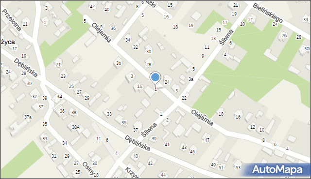 Stężyca, Olejarnia, 1, mapa Stężyca