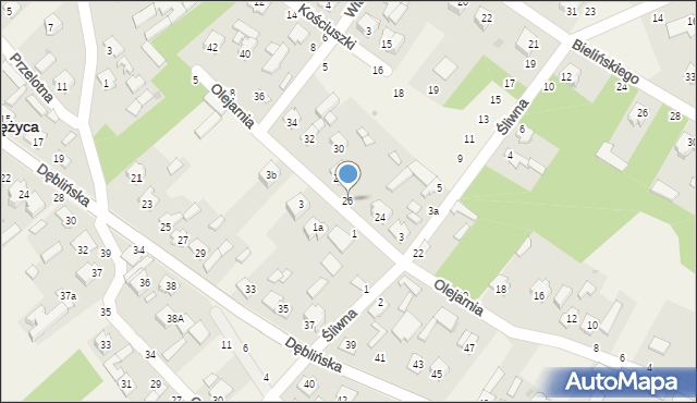 Stężyca, Olejarnia, 26, mapa Stężyca