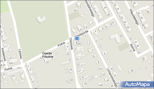 Strzegom, Olszowa, 3, mapa Strzegom