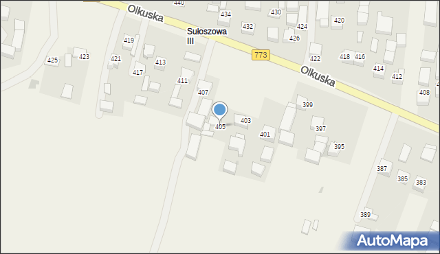 Sułoszowa, Olkuska, 405, mapa Sułoszowa